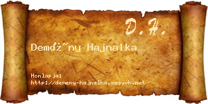 Demény Hajnalka névjegykártya