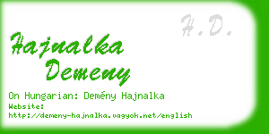 hajnalka demeny business card