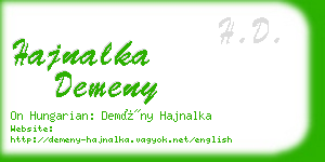 hajnalka demeny business card